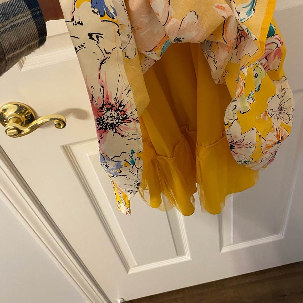 Xs, yellow, floral dress